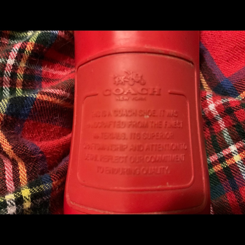 COACH Red Rain boots - Picture 4 of 5
